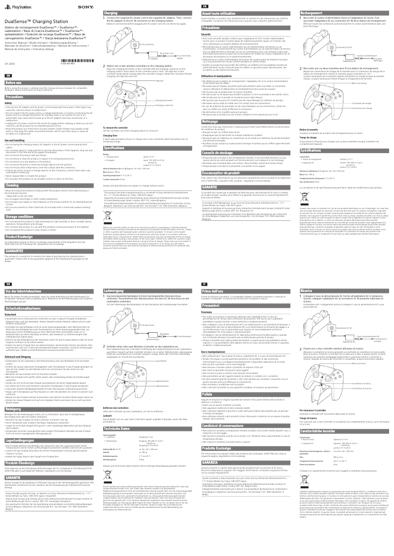 Page n°1 - Manuel utilisateur Sony DualSense