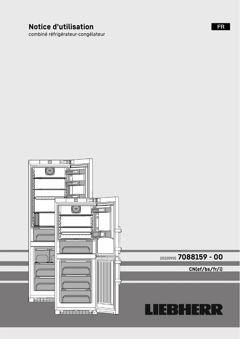 Page 1 de la notice Manuel utilisateur Liebherr CN 5735