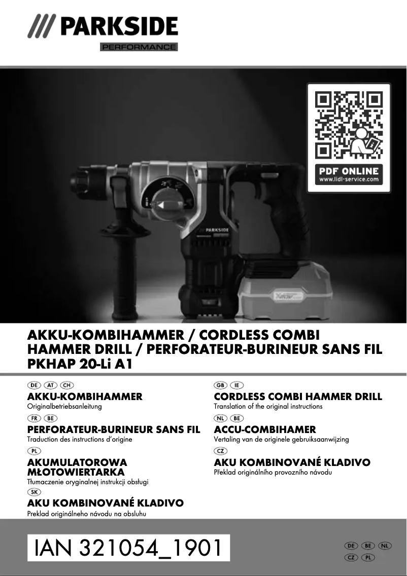 Page 1 de la notice Manuel utilisateur Parkside PHP 500 E3