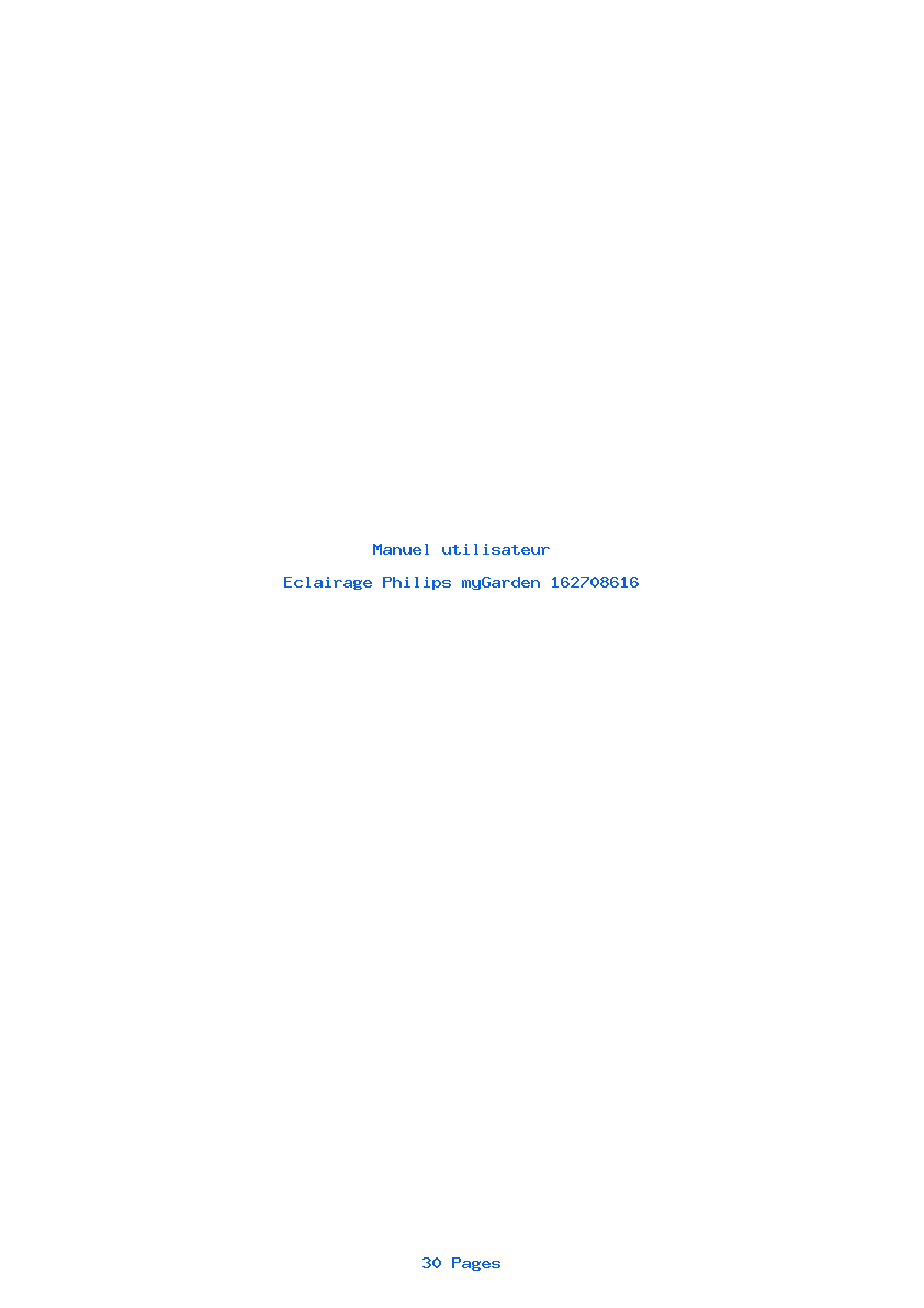 Page 1 de la notice Manuel utilisateur Philips myGarden 162708616