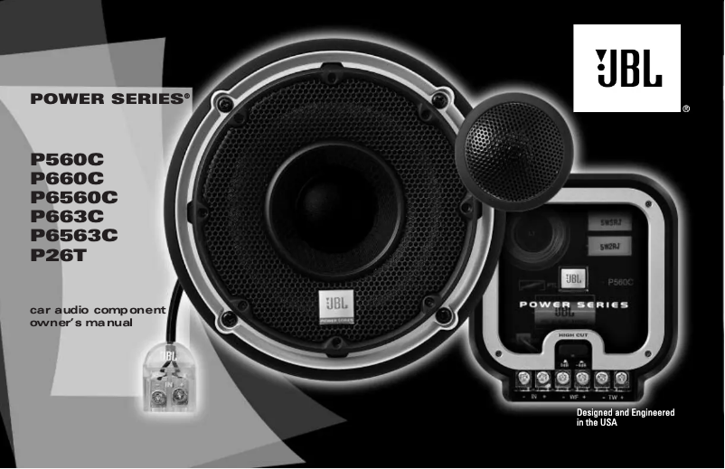 Page 1 de la notice Manuel utilisateur JBL Power P26T