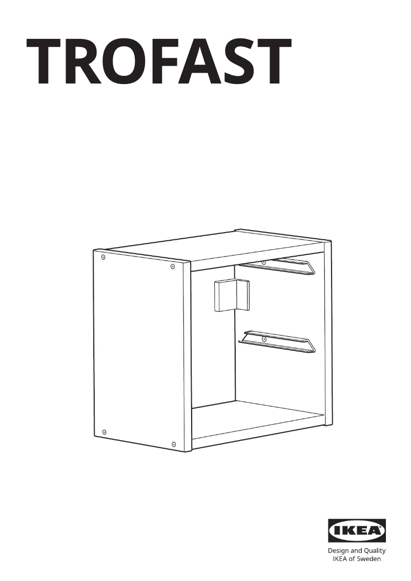 Page 1 de la notice Manuel utilisateur Ikea TROFAST 205.670.54
