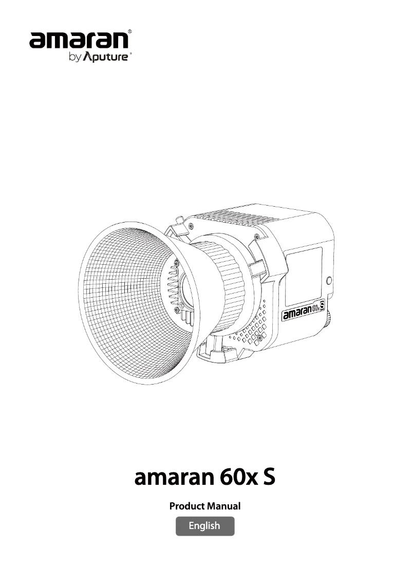 Image de la première page du manuel de l'appareil amaran COB 60x S