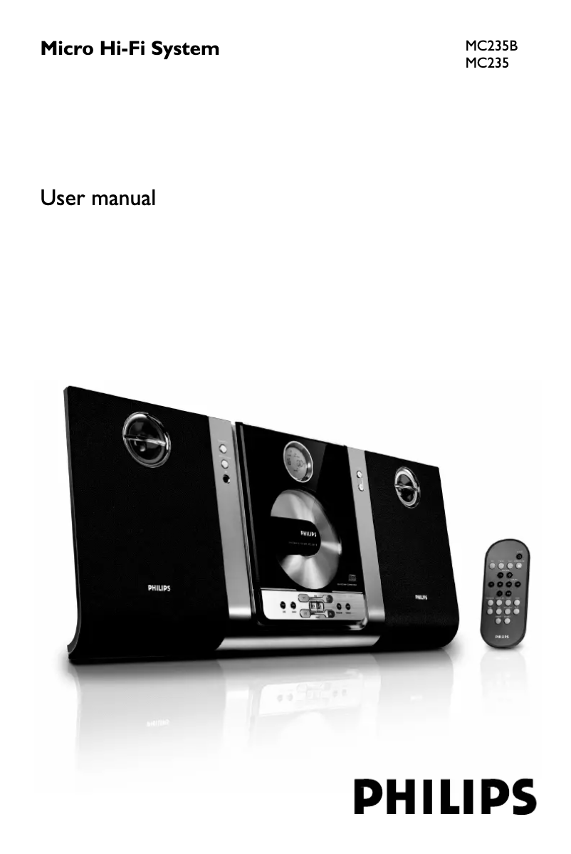 Page 1 of the manual User Manual Philips MC235