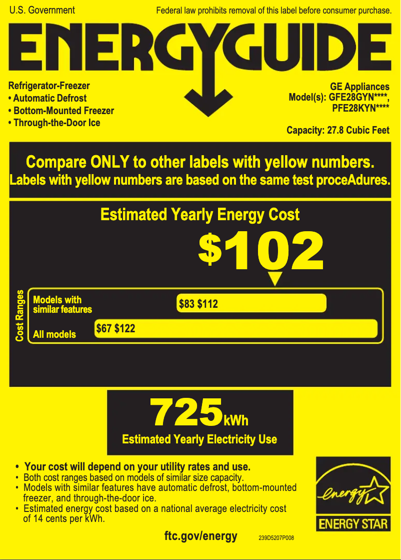 Page n°1 - Manuel d'utilisation et d'entretien GE GFE28GSKSS