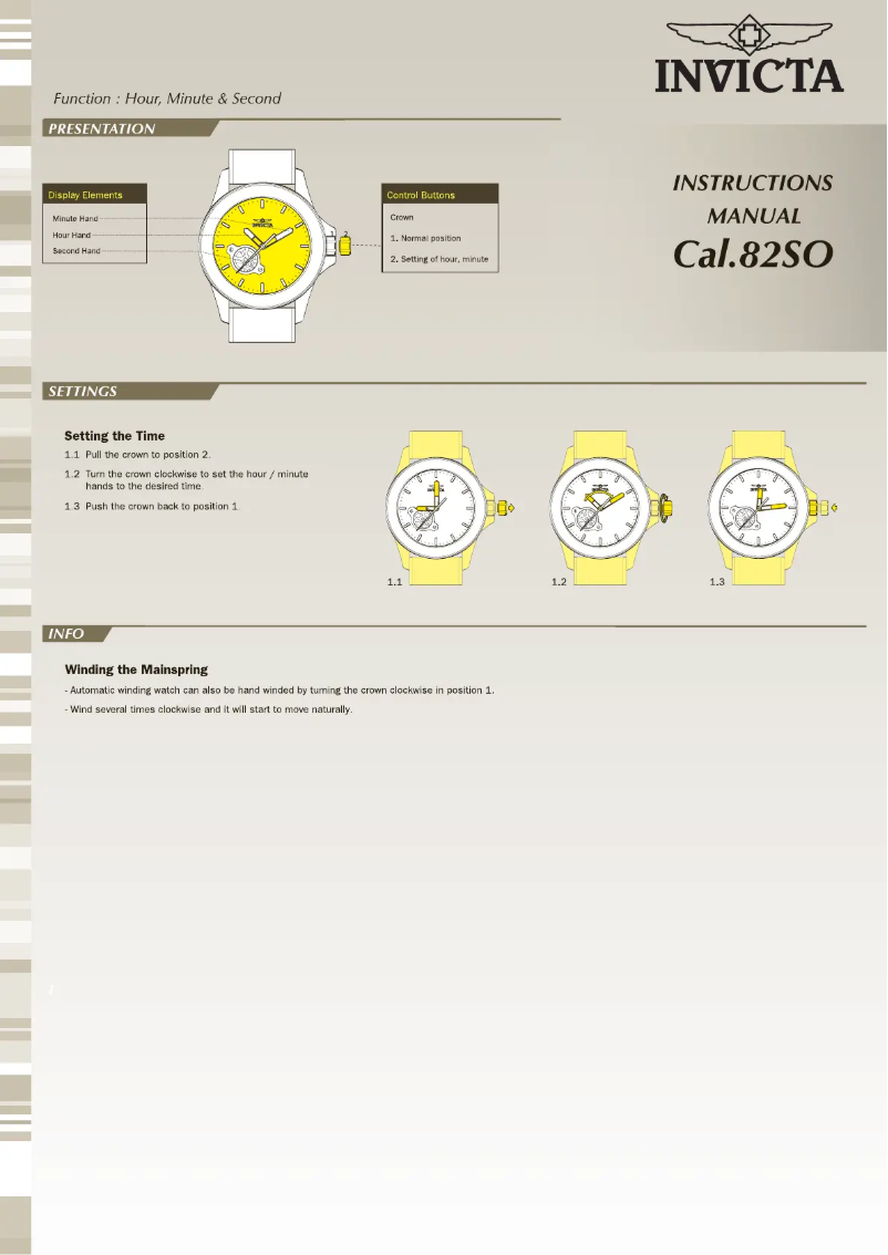 Página 1 del manual Manual de usuario Invicta Bolt 32322