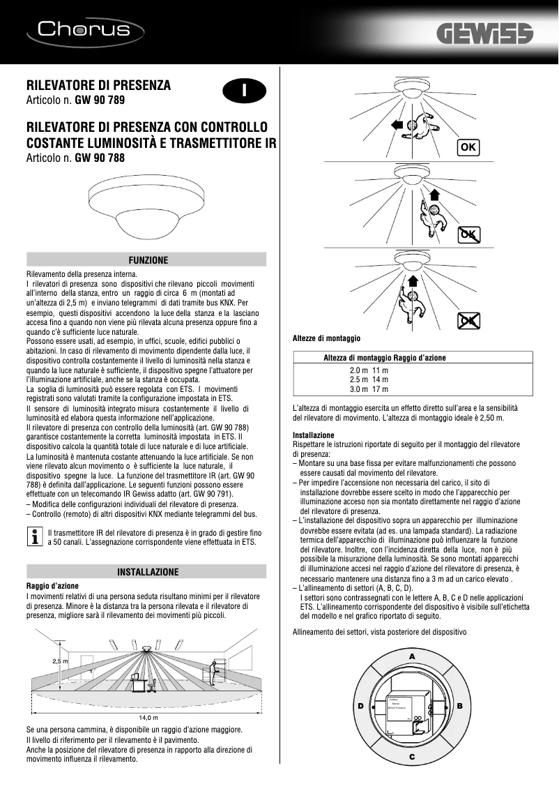 Página 1 del manual Manual de usuario Gewiss GW90789