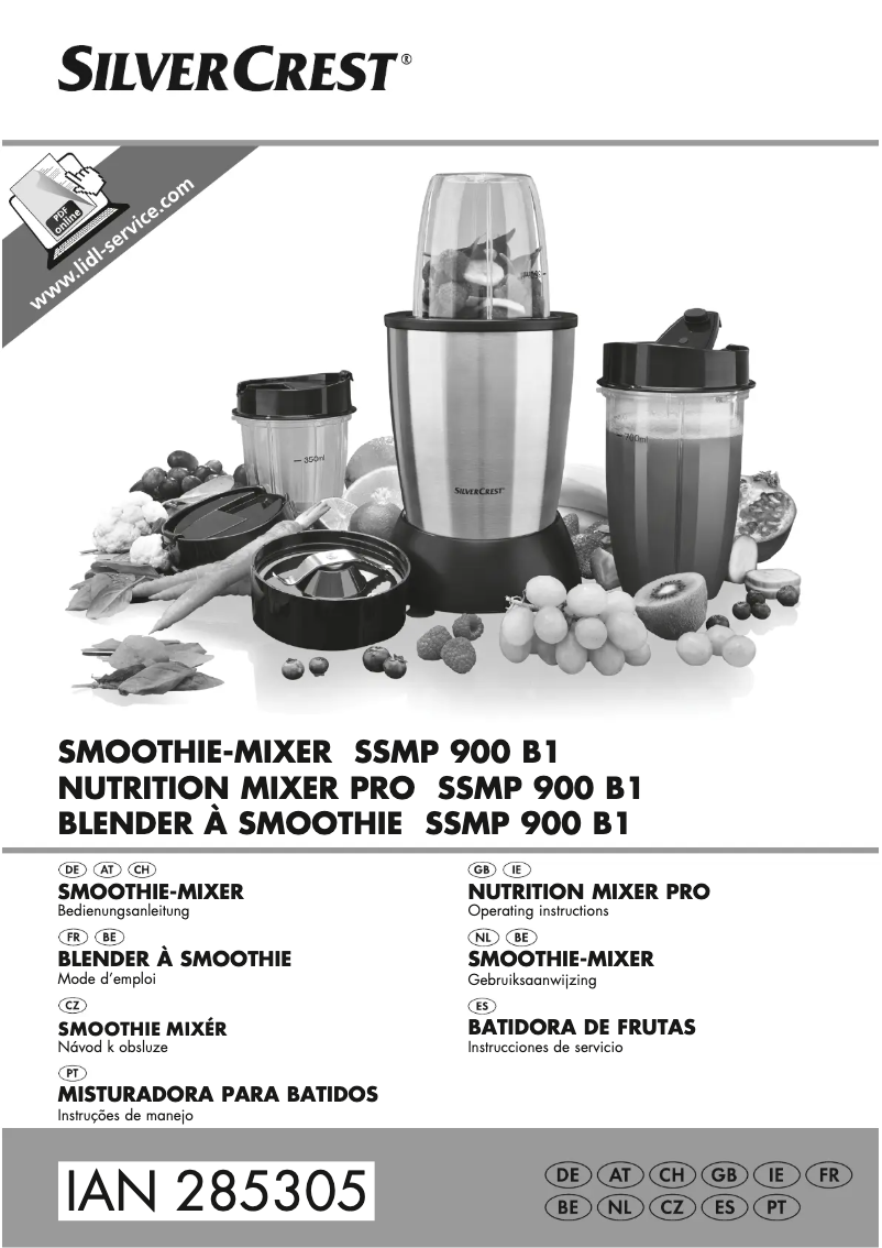 Page 1 de la notice Manuel utilisateur SilverCrest SSMP 900 B1