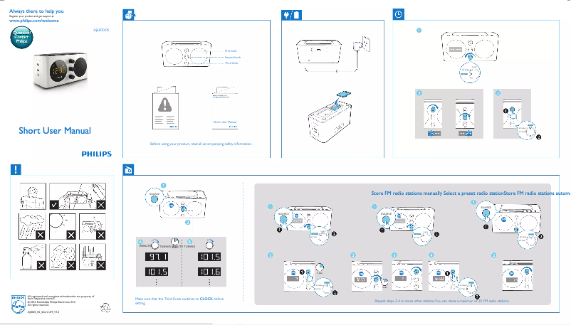Page 1 de la notice Guide de démarrage rapide Philips AJ6000