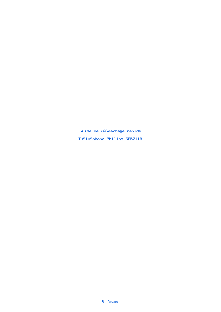 Image de la première page du manuel de l'appareil SE5711B