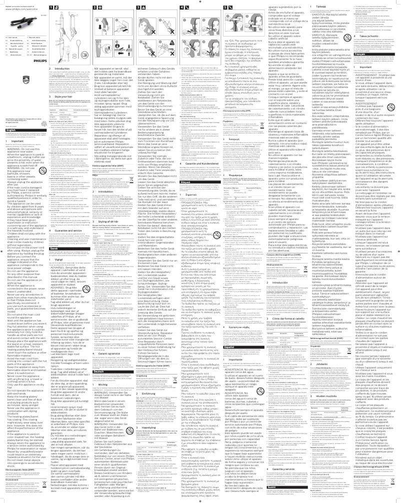 Page 1 of the manual User Manual Philips StyleCare BHH811