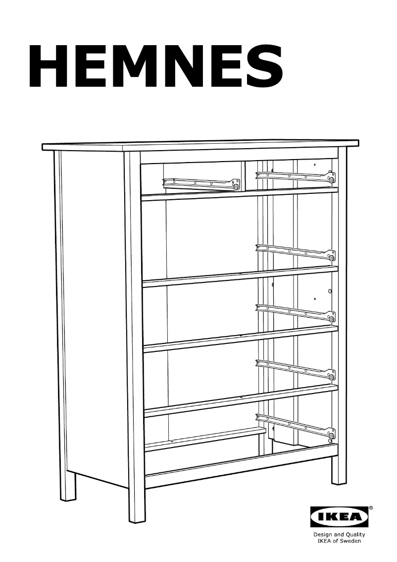 Page 1 de la notice Manuel utilisateur Ikea HEMNES 603.817.61