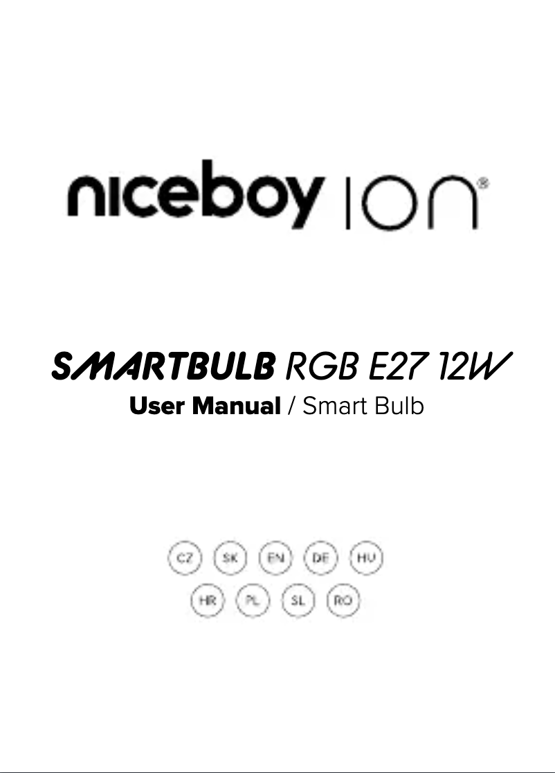 Page 1 de la notice Manuel utilisateur Niceboy ION SmartBulb RGB E27 12W