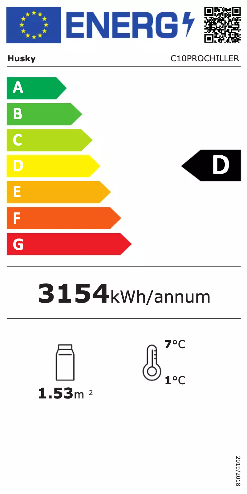 Página 1 del manual Etiqueta energética Husky C10PRO-H-HU