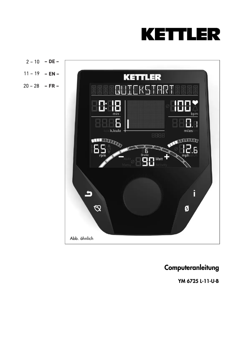 Página 1 del manual Manual de usuario Kettler Tour 300
