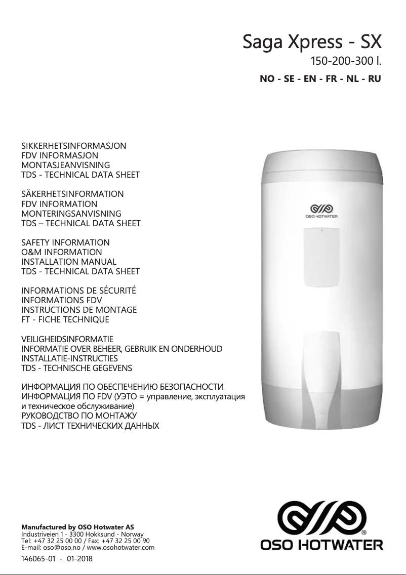 Página 1 del manual Manual de usuario OSO Saga Xpress SX 200 l