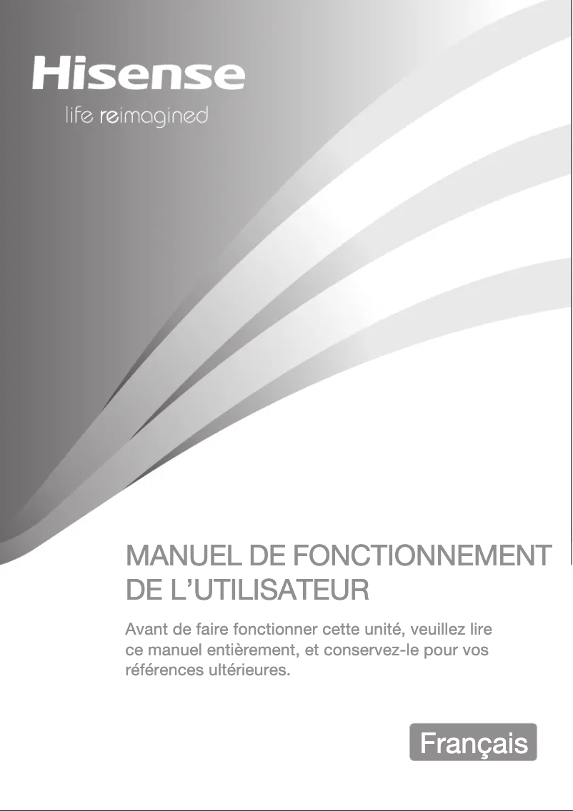 Page 1 de la notice Manuel utilisateur Hisense WFGA90141VM