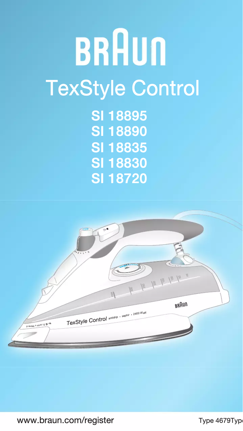 Página 1 del manual Manual de usuario Braun TexStyle Control SI 18720