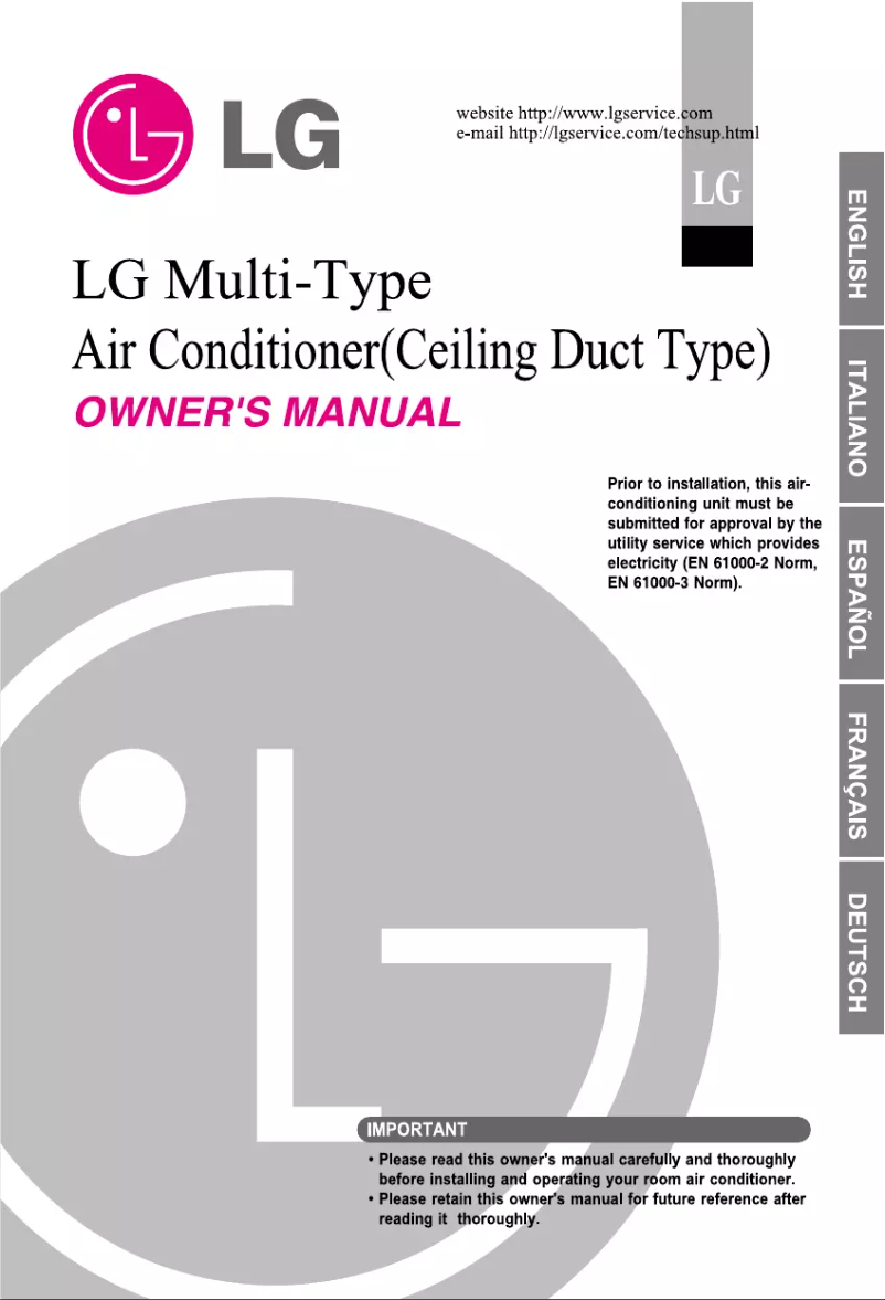 Page 1 of the manual User Manual LG TMNH18GB2A0