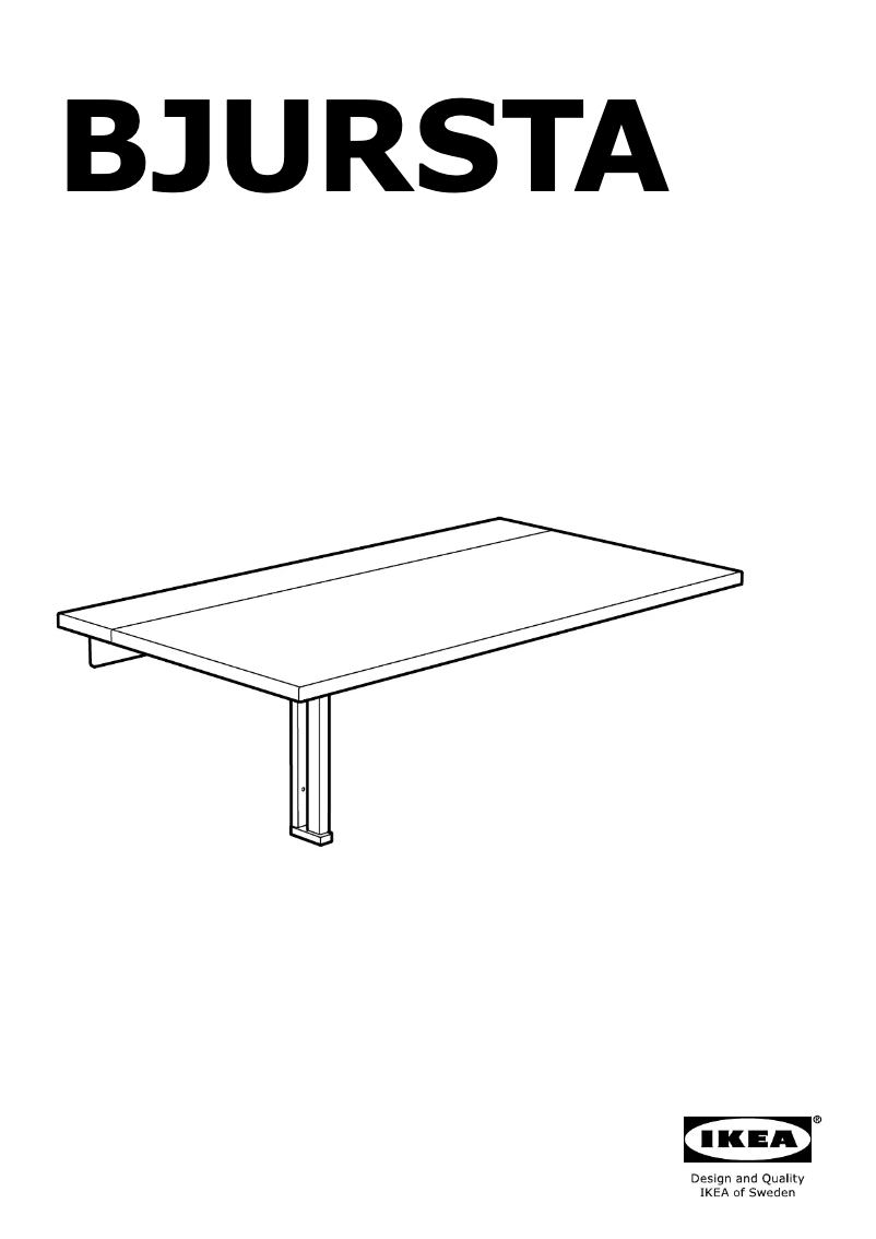 Page 1 de la notice Instructions / montage Ikea BJURSTA