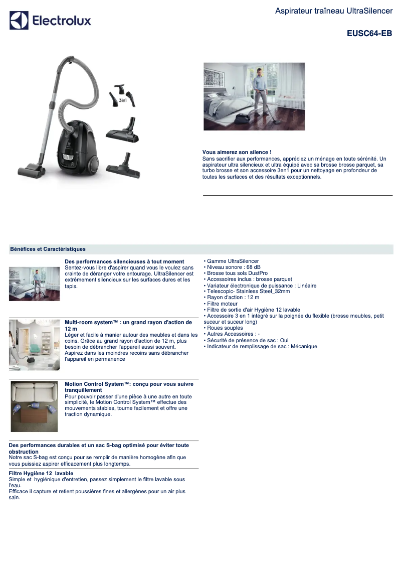 Página 1 del manual Manual de usuario Electrolux UltraSilencer EUSC64-EB