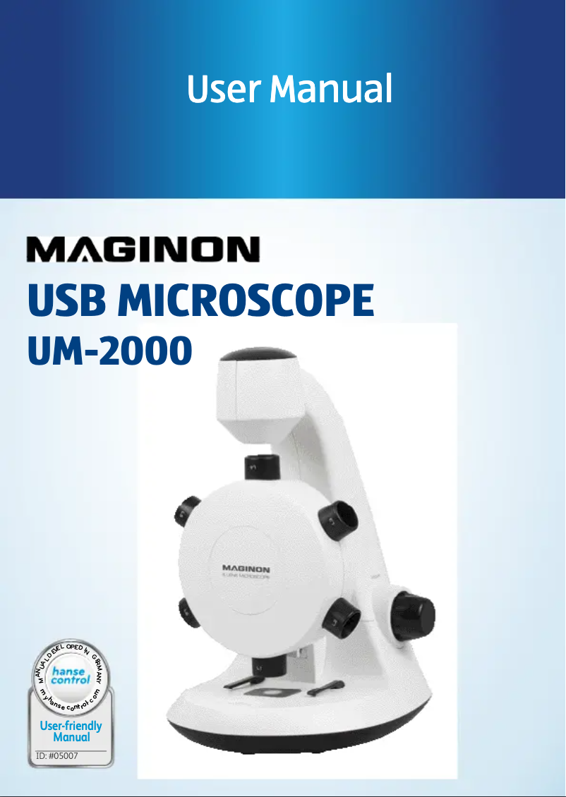 Page 1 de la notice Manuel utilisateur Maginon UM-2000