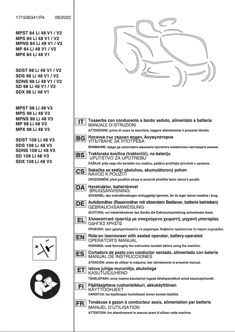Página 1 del manual Manual de usuario Stiga Tornado 7108e