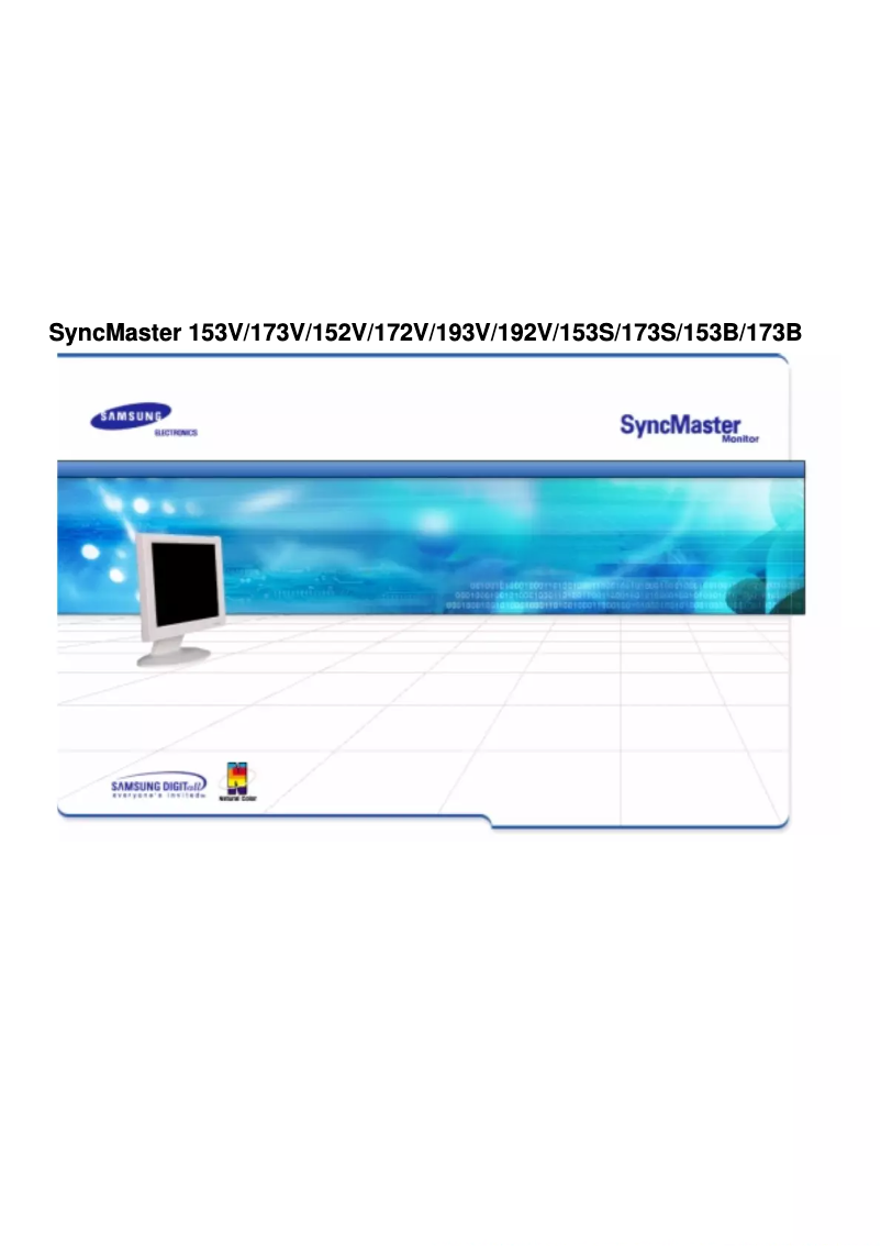Page 1 de la notice Manuel utilisateur Samsung SyncMaster 153S
