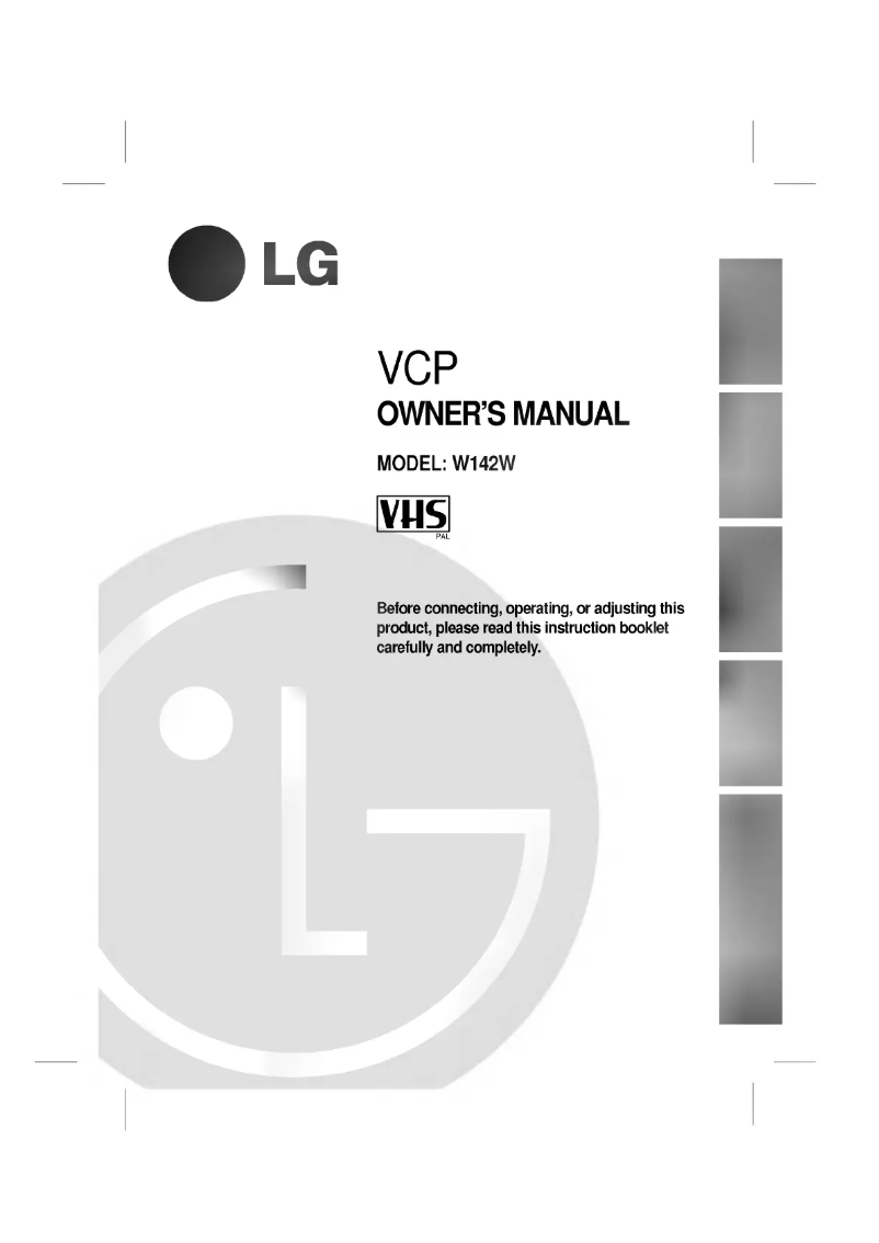 Page 1 of the manual User Manual LG W142W