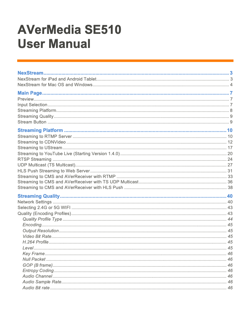 Page 1 de la notice Manuel utilisateur AVerMedia AVerCaster LiteSE510