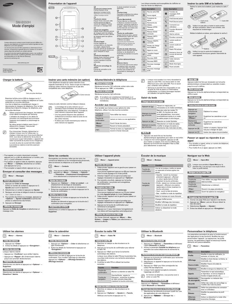 Página 1 del manual Manual de usuario Samsung Xcover 550
