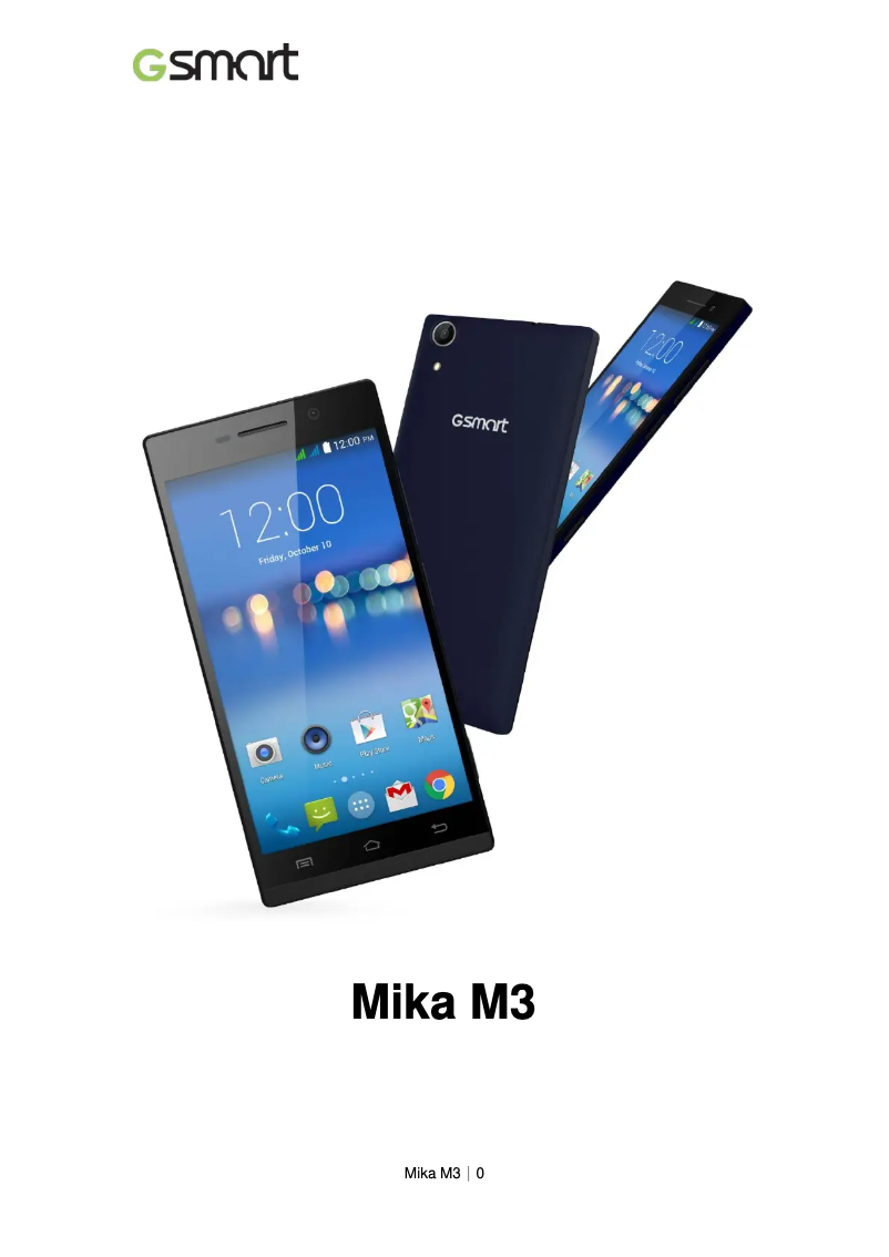 Page 1 de la notice Manuel utilisateur GSmart Mika M3