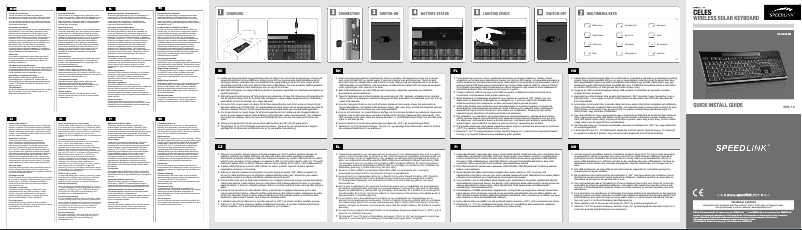 Page 1 de la notice Manuel utilisateur Speedlink SL-6439 Celes