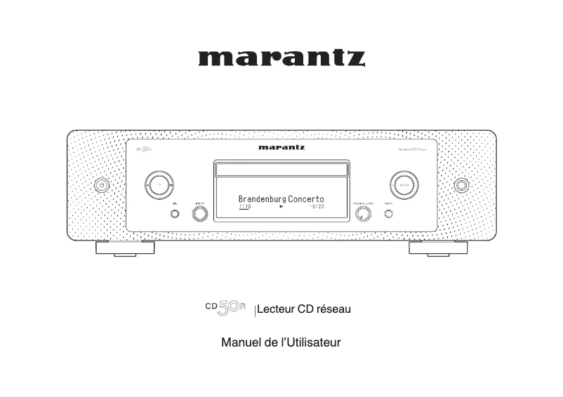 Page 1 de la notice Manuel utilisateur Marantz CD 50n