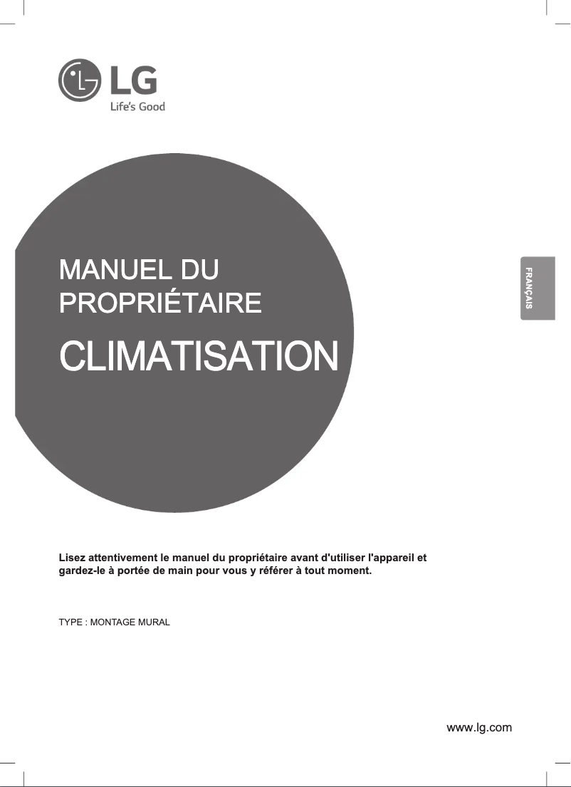 Page 1 de la notice Manuel utilisateur LG D18RL Deluxe Inverter V