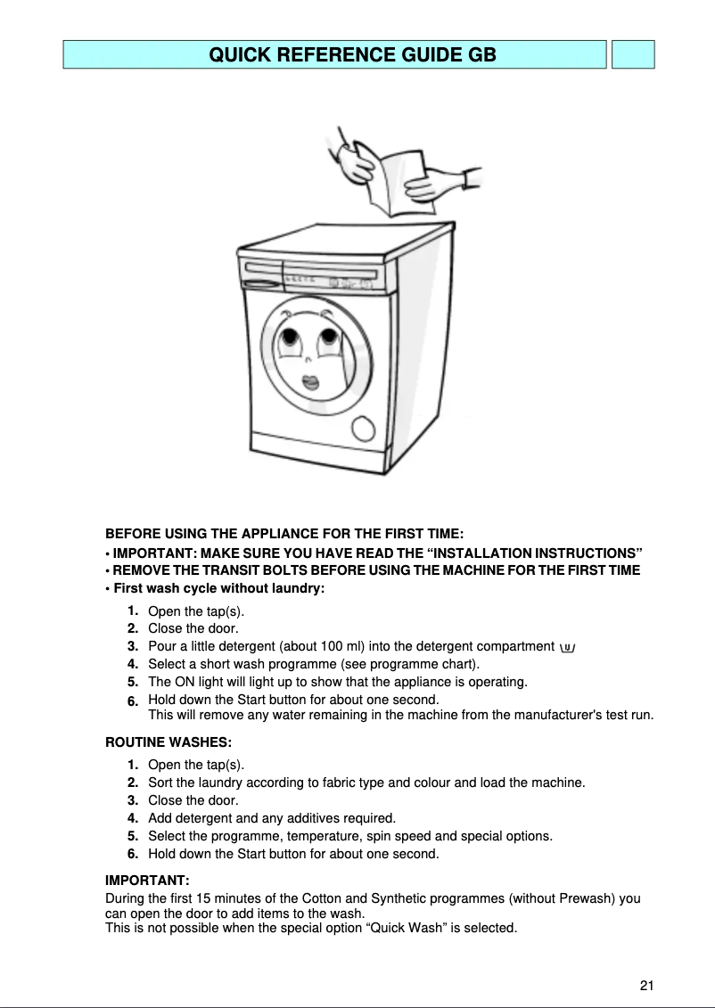 Página 1 del manual Manual de usuario Whirlpool AWM 327/3