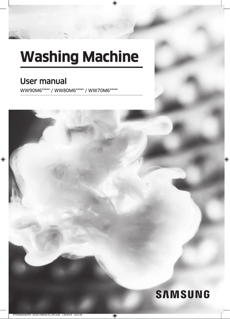 Página 1 del manual Manual de usuario Samsung WW90M644OPX