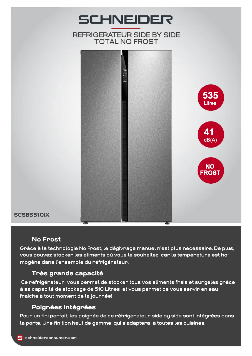 Página 1 del manual Ficha técnica Schneider SCSBS510IX