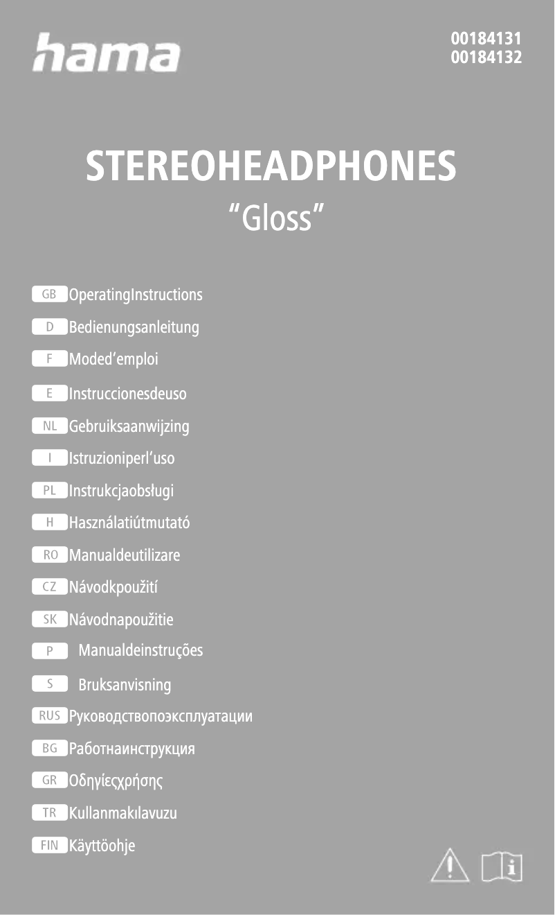 Page 1 de la notice Manuel utilisateur Hama Gloss