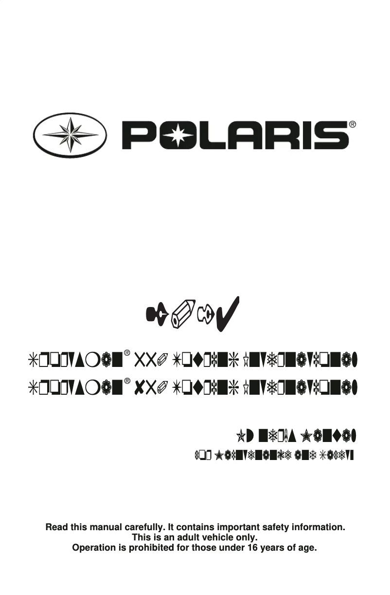 Page 1 de la notice Manuel utilisateur Polaris Sportsman 850 Touring (2014)