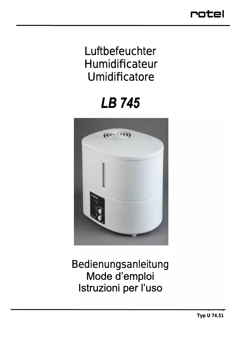 Página 1 del manual Manual de usuario Rotel LB 745