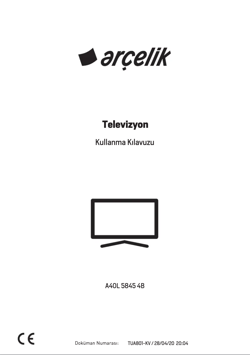 Página 1 del manual Manual de usuario Arçelik A40L 5845 4B