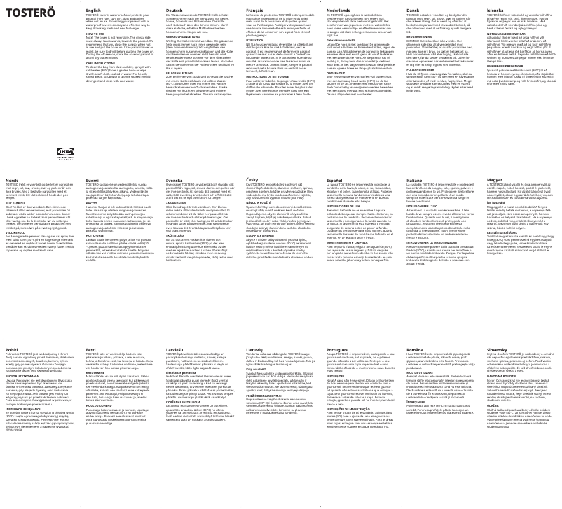 Page 1 de la notice Manuel utilisateur Ikea TOSTERÖ 602.923.31