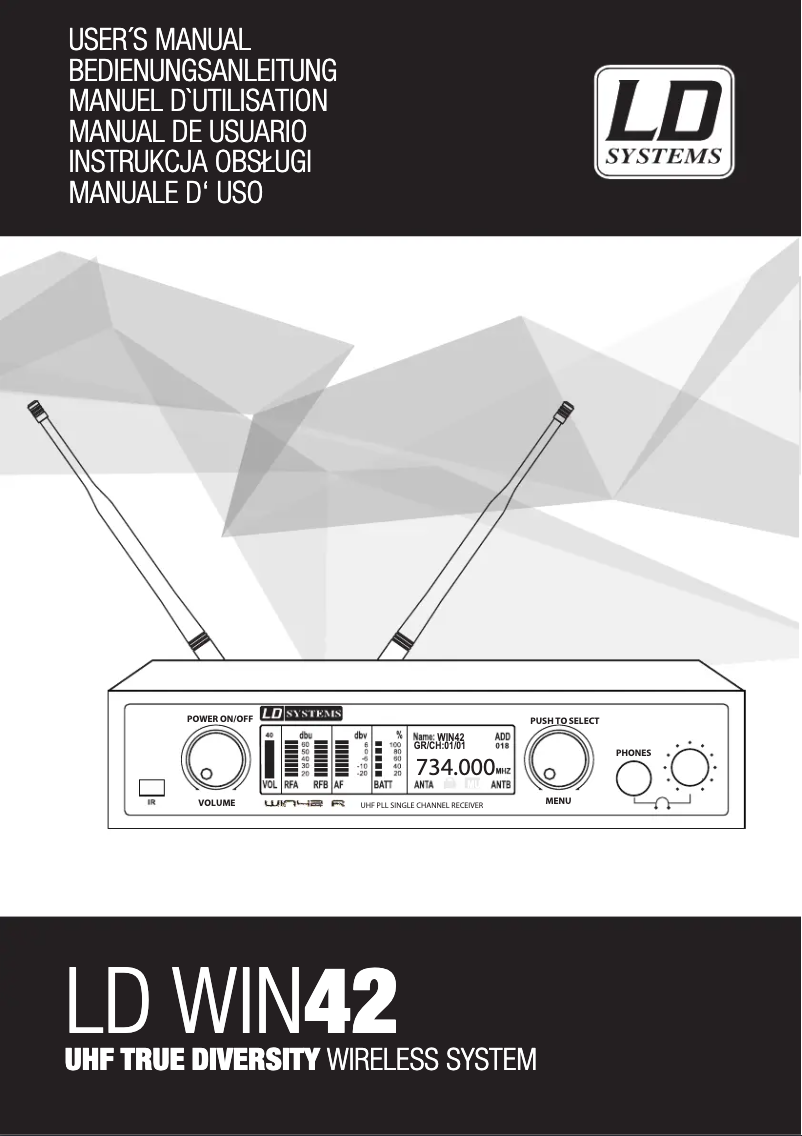 Página 1 del manual Manual de usuario LD Systems WIN 42 MC