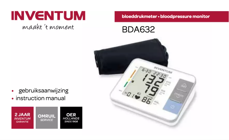 Page 1 of the manual User Manual Inventum BDA632