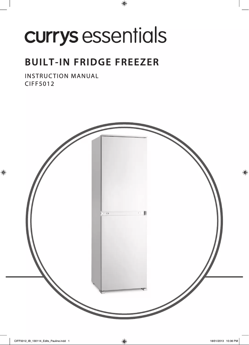 Page 1 de la notice Manuel utilisateur Currys Essentials CIFF5012