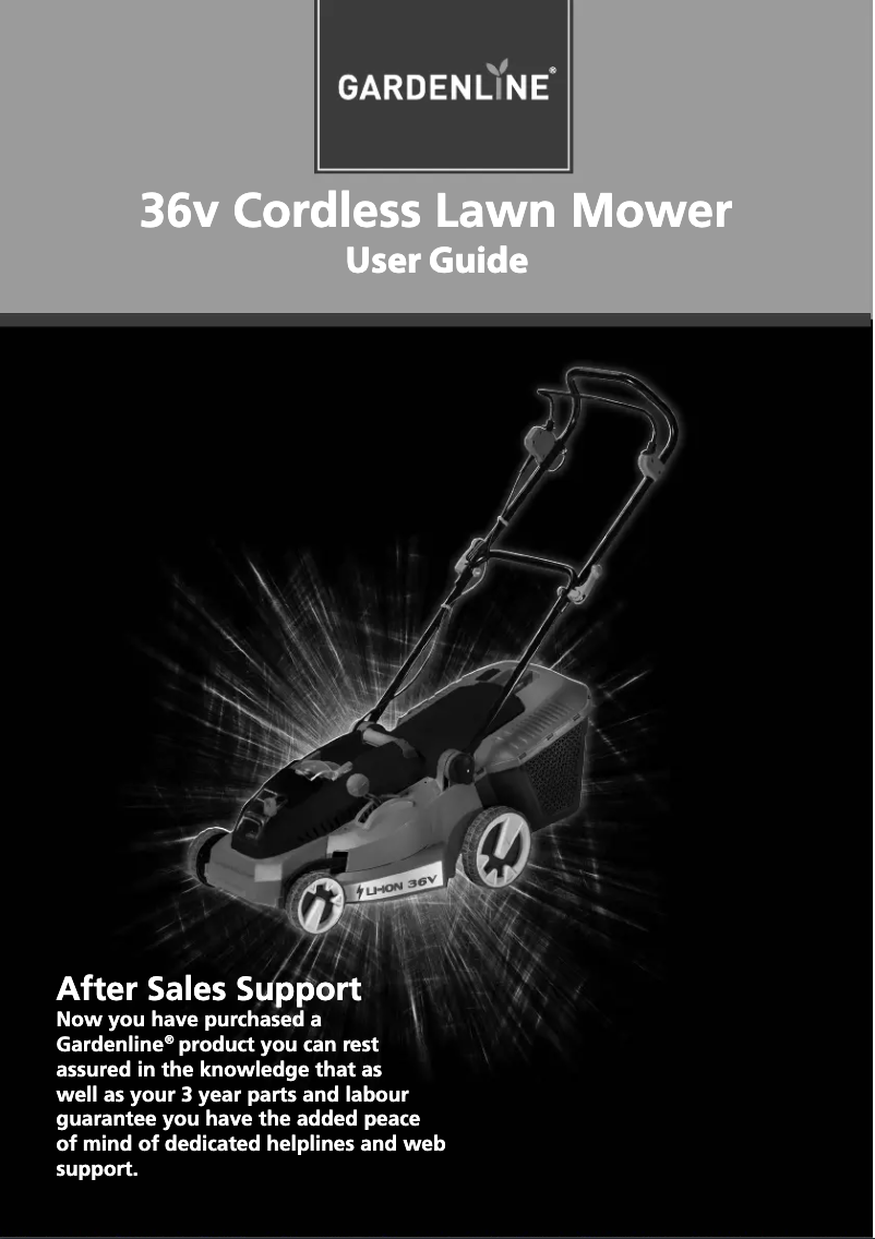 Page 1 de la notice Manuel utilisateur Gardenline GL-CM 36 Li