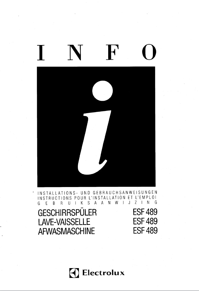 Página 1 del manual Manual de usuario Electrolux ESF489