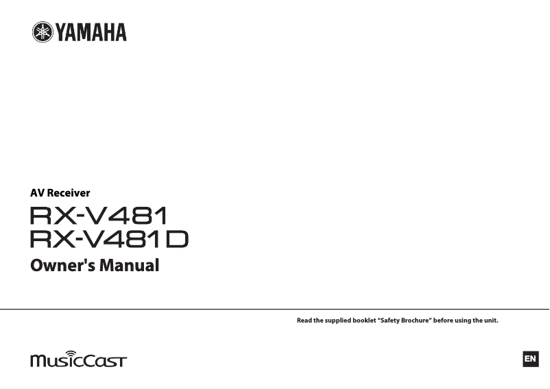 Page 1 de la notice Manuel utilisateur Yamaha RX-V481