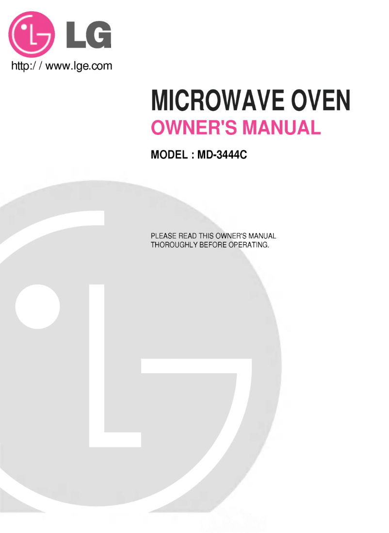 Page 1 de la notice Manuel utilisateur LG MD-3083RW